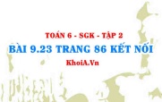 Bài 9.23 trang 86 Toán 6 Tập 2 Kết nối tri thức